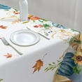 thumbnail image 4 of Rectangle Fall Tablecloth,Thanksgiving Autumn Harvest Blue Pumpkin Sunflower Maple Leaf Tablecloth,Polyester Waterproof Wrinkle Resistant Durable Tablecloth for Fall,Thanksgiving,Home Decor 60x120inch, 4 of 5
