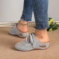 thumbnail image 4 of Mepaouo Clogs for Women Closed Toe Slip on Mules Arch Support Leather Hollow out Wedge Sandals, 4 of 8