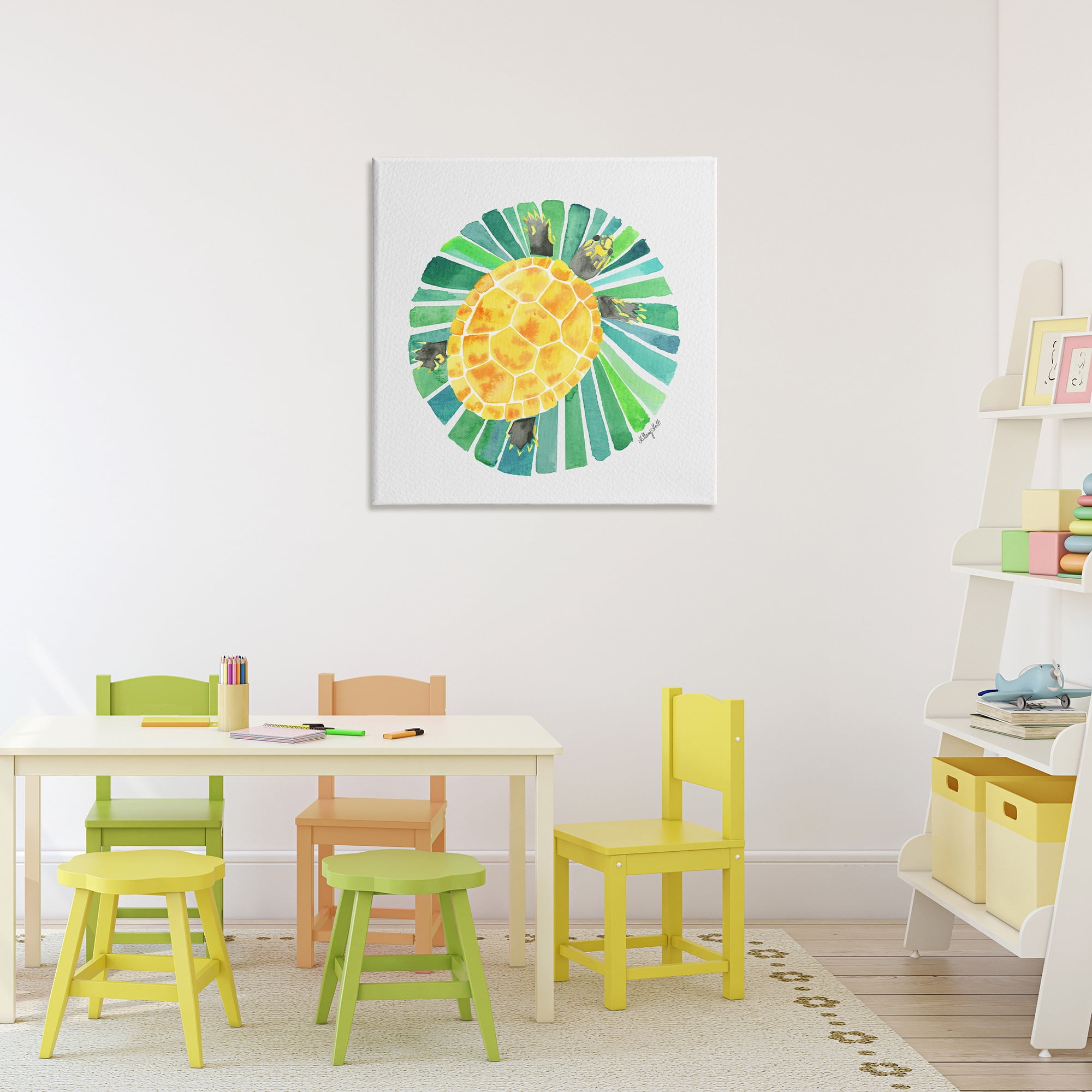Stupell Industries Lotus Garden Turtle Canvas Wall Art, design by Hillary Holt