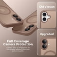 thumbnail image 6 of Magnetic Compatible with iPhone 16 Case, Upgraded [Full Camera Protection] [Compatible with MagSafe] Protective Translucent Matte Women Girl Phone Case Cover, Brown, 6 of 14