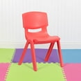 thumbnail image 2 of Flash Furniture Red Plastic Stackable School Chair,PK5 5-YU-YCX-005-RED-GG, 2 of 9