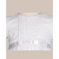 thumbnail image 2 of Girls 23″ Cotton Christening Gown with Floral Lace Detailing (Baby), 2 of 3
