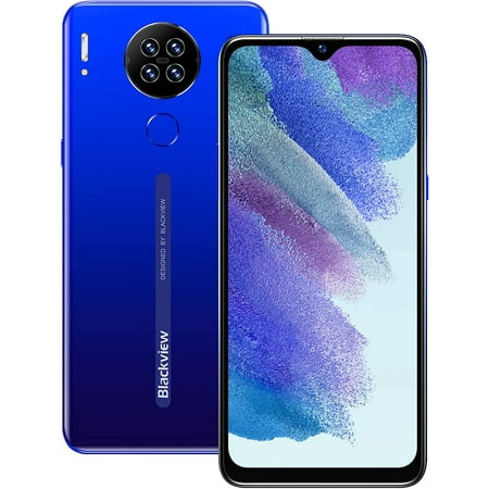 Blackview Cell Phones Unlocked 4GB+64GB 6.21" 4200mAh Battery 4G LTE Dual SIM Android Phone for T-Mobiles, A80S Blue