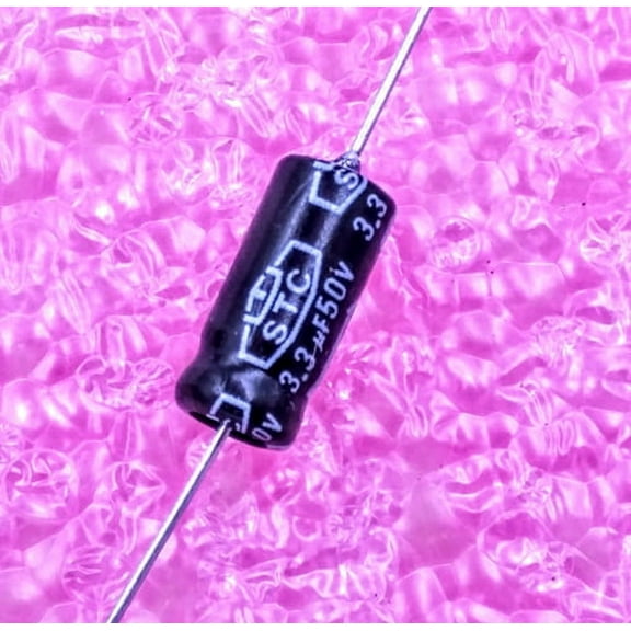 3.3uF 50V, Axial Electrolytic Capacitor, Polarized, 85C, Tolerance ±20%