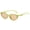 Mint Green, variant on Statement Wide Temple Sunglasses, Unisex Clear Retro Frame with Mirrored Lenses, UV Protection Summer Shades for Men Women, Pink, One Size