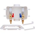 thumbnail image 1 of Washing Machine Outlet Box Pex Laundry Box Washer Wall Box With Drain Recessed Water Valve Box Center Double Drain /- Crimp PEX B PVC (With Stainless Steel Water Hammer Arrest, 1 of 7