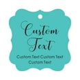 thumbnail image 1 of Darling Souvenir Personalized Paper Hang Tags Custom Text Wedding Party Gift Favor Tags -Turquoise-100 Tags, 1 of 1