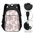 thumbnail image 3 of Balery Rose Flowers Print USB Charging Backpack for Men and Women - Water-Resistant, Anti-Theft Laptop Backpack with USB Port for Travel, Work, School, and College, 3 of 7