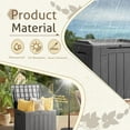 thumbnail image 5 of WYDK 2 Pack Deck Box 31 Gallon Waterproof Resin Storage Box with Lid Indoor Outdoor Delivery Box Storage Bin for Patio Cushions (Grey), 5 of 13