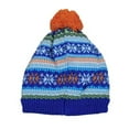 thumbnail image 2 of CP Infant Boys Girls Blue Orange Nordic Print Beanie Pom Stocking Cap Hat 12-18m, 2 of 2