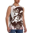 thumbnail image 2 of Bingfone Vintage Husky Dog Pattern Men's Tank Tops Workout Sleeveless Tee Shirts Running Beach Tanks for Men-Small, 2 of 4