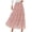 A002-Pink, variant on Long Skirts for Women Summer Vacation Outfits 2026 Spring Chiffon Elastic Waist Flowy A-Line Pleated Midi Skirt