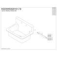 thumbnail image 3 of Kingston Brass Petra Galley KGCKWS3020101 Cast Iron Single Bowl Wall Mount Kitchen Sink with 2-Hole Drain and Strainer, White/Polished Chrome, 3 of 4