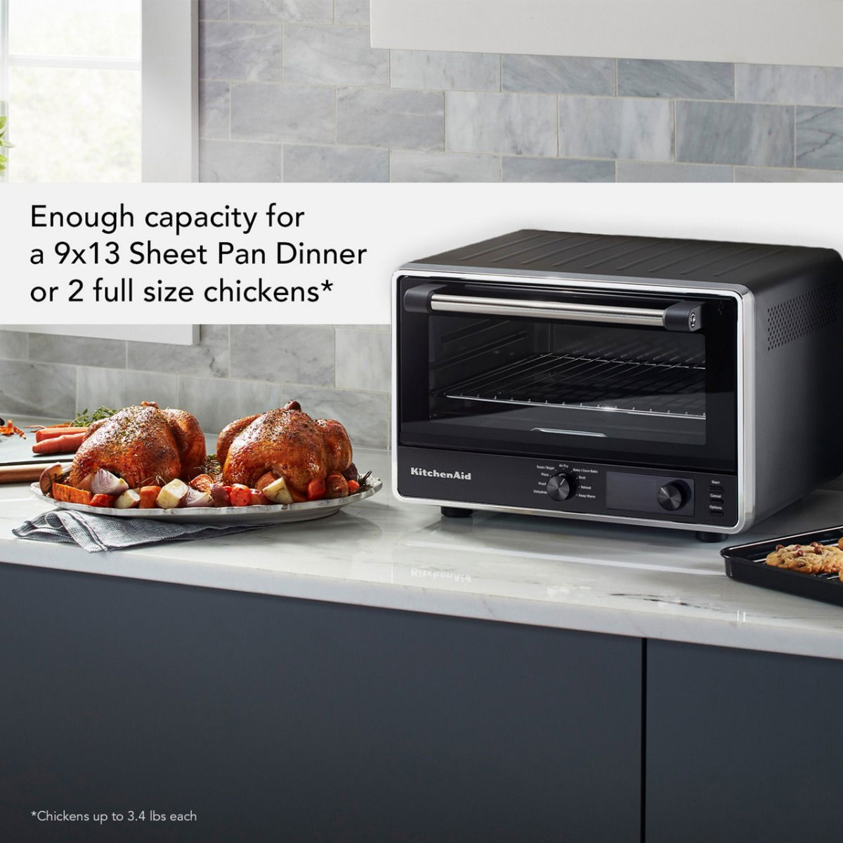KitchenAid Digital Countertop Oven with Air Fry and Pizza | Matte Black