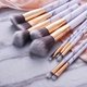 thumbnail image 4 of Brochas de maquillaje Juego de brochas de maquillaje de mármol profesional, cerdas sintéticas naturales suaves y sin olor, 10 brochas de maquillaje + bolsa de cosméticos LingWen 9024736129928, 4 of 5