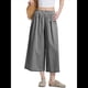 thumbnail image 3 of Pantalones Palazzo de Algodón A Cuadros para Mujer, Cintura Elástica, con Bolsillos, para Verano Negro L, 3 of 8