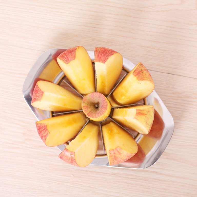 Apple Slicer Cutter and Corer - Apple Wedger 430 Grade Stainless Steel - 8  Sharp Blades and Easy Grip - Rust Resistant 