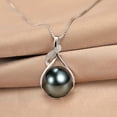 thumbnail image 2 of Collar NONNYL con perla negra tahitiana, 9-10 mm, chapado en oro de 18 quilates, 2 of 8