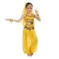 thumbnail image 4 of Hiijoy Big Girls Belly Dance Clothes Set Stage Performance Outfits for Kids, Sizes 9-10Y, 4 of 5