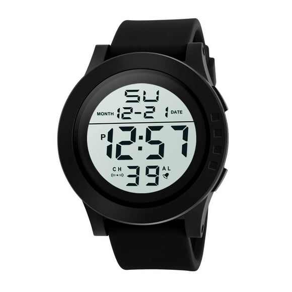 YATLTE Men's Simple Digital Military Watches, Large Face Sport Electronic LED Double Time Waterproof Wrist Watches for Men with Stopwatch Alarm LED Backlight