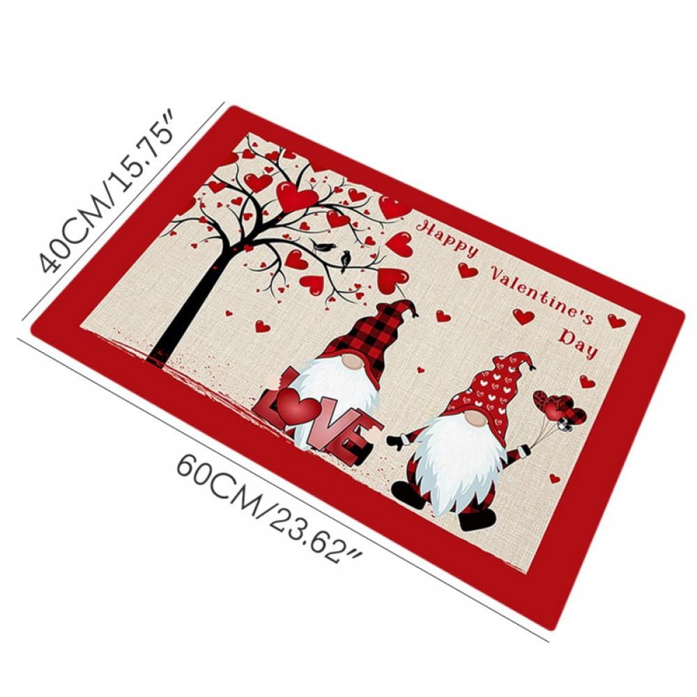 [BRAND]Delivery On Time!Valentine's Day Mat Red Truck Kitchen Mat Happy