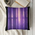thumbnail image 3 of YINGXI  Throw Pillow Covers Purple Striped Design Abstract Glass Texture and Dark Stripe Decorative Polyester Pillow Cases Square Pillocases for Bed Sofa 18x18in, 3 of 5