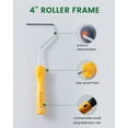 thumbnail image 4 of Voomey Foam Paint Roller, 4 Inch Mini Flock Foam Cover Kit, Small Paint Rollers with Tray and Roller Frame for Doors, Trims & Cupboards, 4 of 6