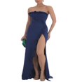 thumbnail image 2 of Robe Portefeuille Sans Manches à Épaules Dénudées pour Femmes Robe Longue Fendue à Volants Décontractée pour Fête, 2 of 5