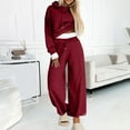 thumbnail image 2 of Sevevn Women's 2 Piece Outfits Sweatsuit Sets Oversized Hoodies Wide Leg Sweatpant Tracksuit 2025 Fall Matching, 2 of 6