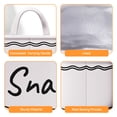 thumbnail image 3 of Large Snack Basket for Pantry & 5 Seal Clips - Snack Bin Organizer for Countertop - Imitation Linen Snack Storage Containers for Storing Chips, Pretzels, Cookies, Popcorn and more,White, 3 of 9