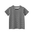 thumbnail image 5 of CCRFTGI Shirts for Girls Size 10-12 Cute Plaid Shirt Summer Tops Short Sleeve Girls Clothes Casual Crewneck Tees Black 11-12 Years, 5 of 6
