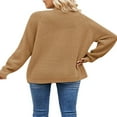 thumbnail image 3 of PENGXIANG Women Knit Cardigan Long Sleeve Open Front Fall Cual Jacket Sweater with Pockets, 3 of 4