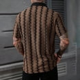 thumbnail image 4 of FRSASU Men's Summer Striped Shirts Casual Button Down Textured Short Sleeve Collared Vintage Beach Shirts Brown, 4 of 7