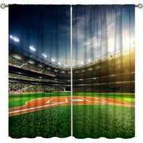 Football Curtains Boys Bedroom Room Curtains Sports Kids Arena Stadium Men''s Room Blackout Curtains 42x63 Inches 2 Panels