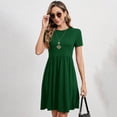 thumbnail image 4 of Vestido informal de verano de manga corta para mujer, vestido de talle imperio con bolsillos, 4 of 5