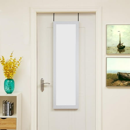 Mosaic Style Over The Door Mirror White 48 X 14 By Naomi Home