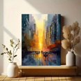 thumbnail image 6 of New York City Watercolor Cityscape Canvas Wall Art Print for Living Room Bedroom Office Hotel Lobby Apartment Decor, 6 of 8