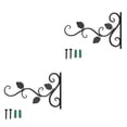 thumbnail image 4 of Cateissary Estante para flores Tamaño compacto Decoración Soporte colgante Suministros de jardín exquisitos Instalación práctica multicolor negro 2piezas, 4 of 6