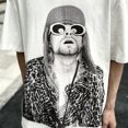 thumbnail image 4 of Frog Drift Kurt Cobain Graphics Streetwear, ropa Vintage de moda, camisetas holgadas casuales de gran tamaño, camisetas para hombresBlanco, 4 of 5