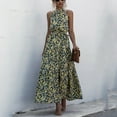 thumbnail image 2 of Heliisoer Robe Femme, Liquidation Été Robe Longue Bohème à Pois et Fleurs Soirée Fête Plage Robe d'Été, 2 of 5
