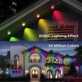 thumbnail image 5 of Permanent Outdoor Lights, 100ft Smart RGB+IC Outdoor Lights with 72 Scene Modes, 60 LED Eaves Lights IP67 Waterproof for Holidays, Party, Daily, Compatible with Alexa, Google Assistant, 5 of 13