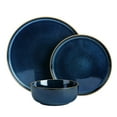 thumbnail image 6 of Famiware Nature 12-Piece Dinnerware Sets, Stoneware Dish Set, Midnight Blue, 6 of 6