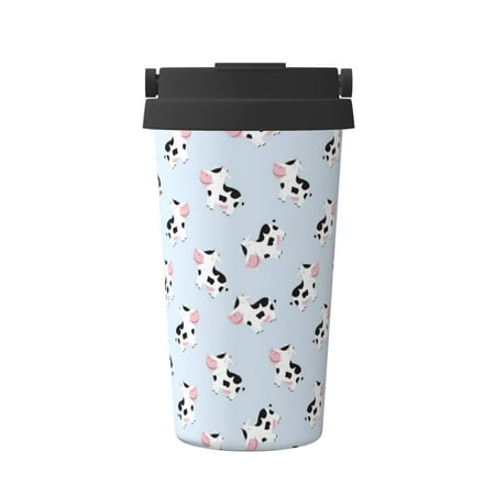 

Hirioo Cute Farm Cow for Coffee Travel Mug Insulated Coffee Mug with Lid