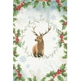 thumbnail image 2 of The Font Diva 23x32 Gold Ornate Wood Framed with Double Matting Museum Art Print Titled - Holly The Reindeer, 2 of 4