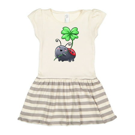 

Inktastic Ladybug with Four Leaf Clover Gift Toddler Girl Dress