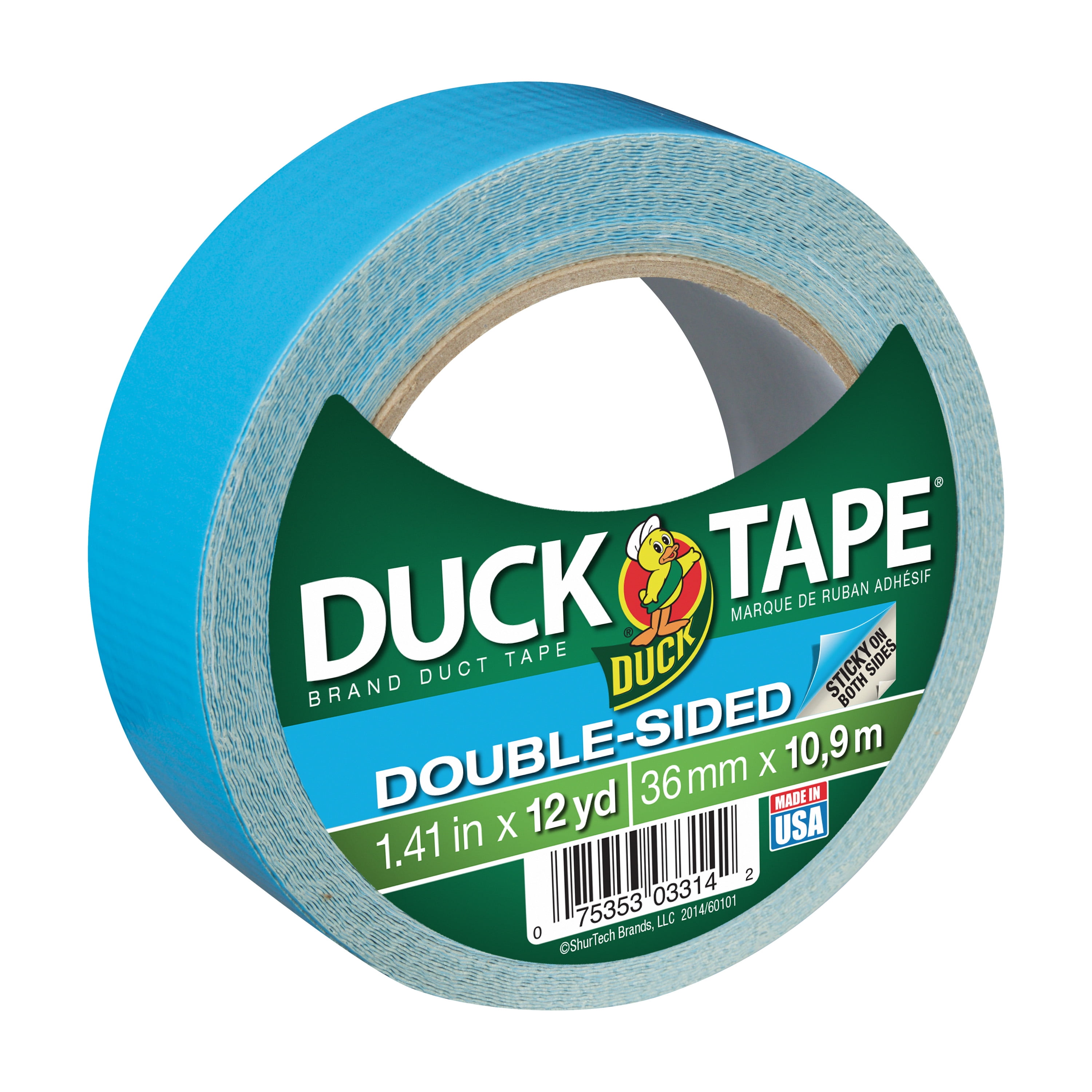 Duck Brand 1 41 In X 12 Yd Blue Double Sided Duct Tape Walmart Com Walmart Com