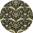 thumbnail image 1 of Ahgly Company Machine Washable Indoor Round Abstract Night Black Area Rugs, 3' Round, 1 of 7