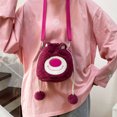 thumbnail image 3 of Bolso de Hombro Sincero Oso de Fresa de Peluche estilo coreano, 3 of 6
