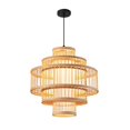 thumbnail image 4 of Runquan Bamboo Woven Pendant Lamp with Adjustable Cord Handmade Traditional Rustic Weave Ceiling Light for Kitchen Restaurant Hallway A, 4 of 8
