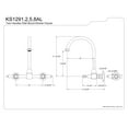 thumbnail image 2 of Kingston Brass Restoration 8-Inch Centerset Wall Mount Kitchen Faucet, Oil Rubbed Bronze, 2 of 2